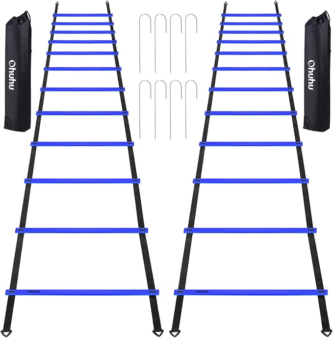 Ohuhu Agility Ladder Speed Training Set 2 Pack 20ft 12 12 Rung