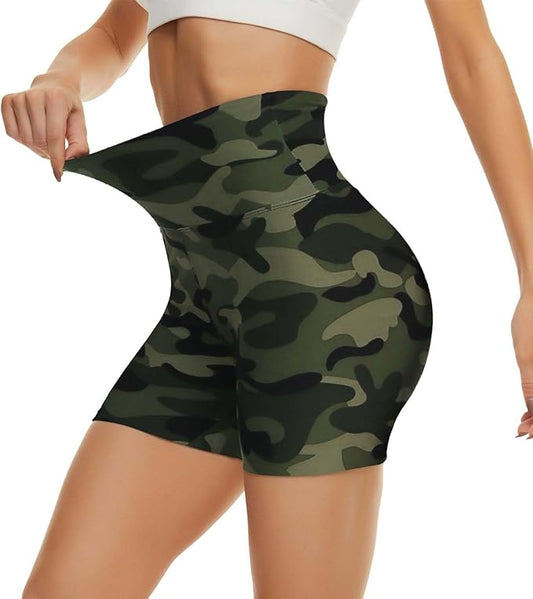 CAMPSNAIL Workout Biker Shorts Women - 3"/5"/8" High Waisted Tummy Control Spandex Booty Volleyball Shorts for Yoga Dance