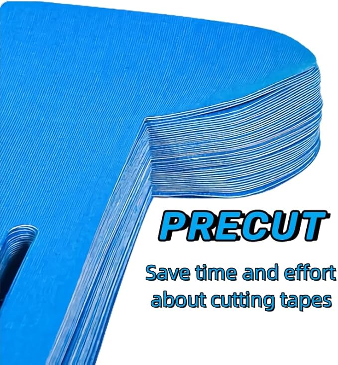 IEADEN Precut Kinesiology Tape for Knees, 20 Pcs - Knee Support & Stability, Knee Pain Relief Athletic Tape - Waterproof & Elastic, Breathable Hypoallergenic Latex-Free Tape, Blue