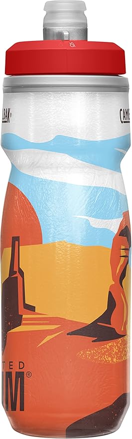 CamelBak Podium Chill Insulated Bike Plastic Water Bottle 21oz, Desert