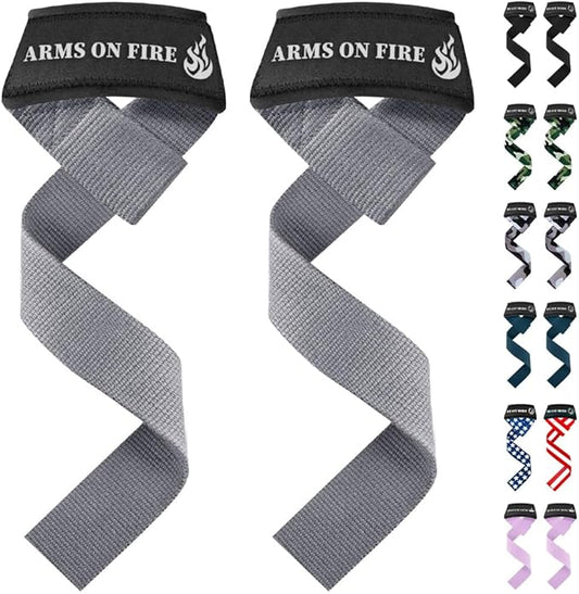 TECEUM Wrist Lifting Straps with Neoprene Padding Support – Heavy Duty Wrist Workout Straps For Men and Women – Ideal for Powerlifting, Strength Training, Bodybuilding
