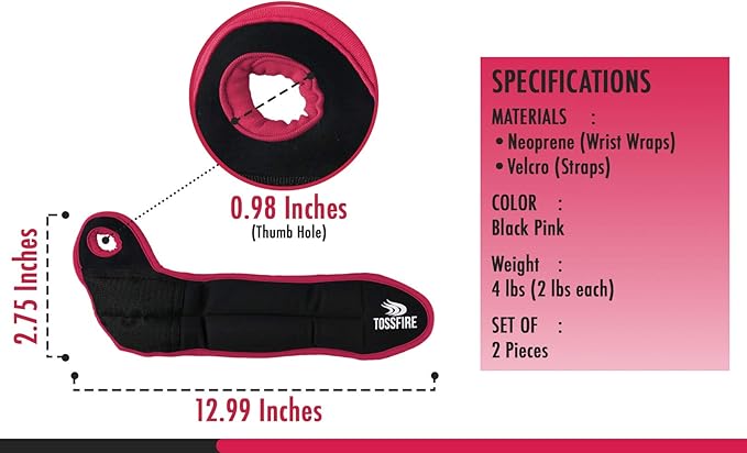 Wrist Weights Set Thumblock Arm Weight for Women