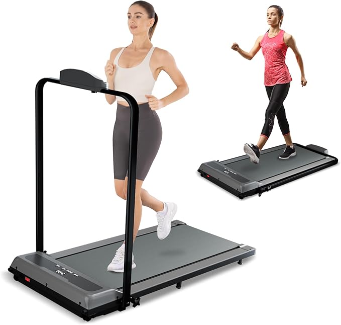 Treadmill with Incline, Walking Pad Foldable Treadmills for Home with 2.5HP, Speed 6.2-7.6MPH Walking Pad with Handle Bar, Remote Control and LED Display