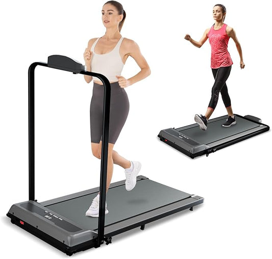 Treadmill with Incline, Walking Pad Foldable Treadmills for Home with 2.5HP, Speed 6.2-7.6MPH Walking Pad with Handle Bar, Remote Control and LED Display