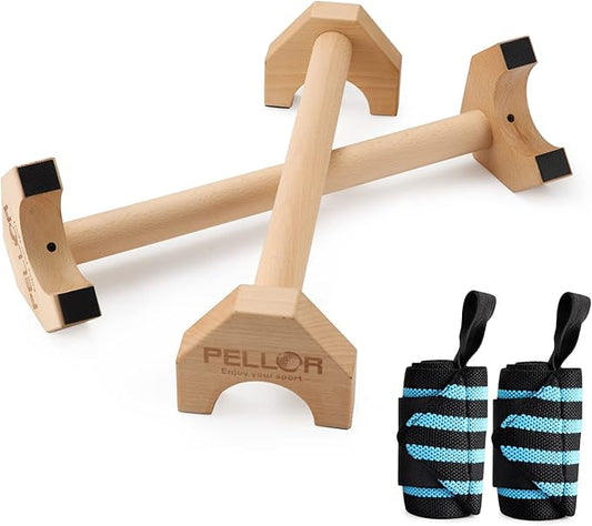 Pushup Stands - Wooden Push Up Bars Gym