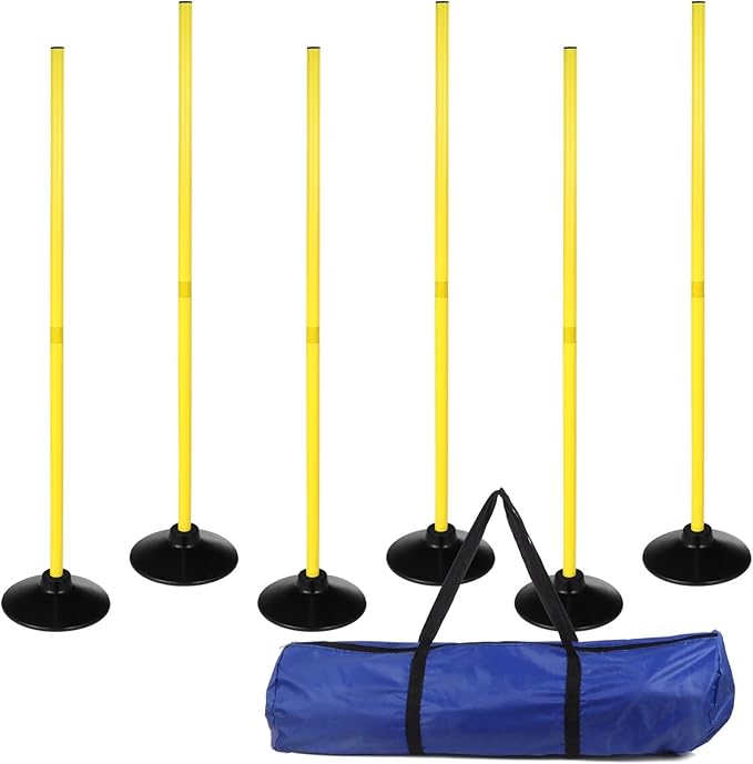Soccer Agility Poles Set - 6 PCS Soccer