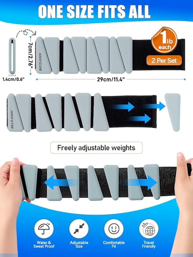 Wrist Ankle Weights Adjustable Training Intensity for Strength 2