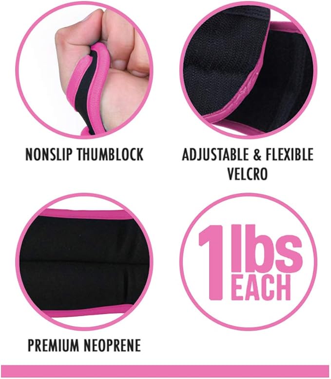Wrist Weights Set Thumblock Arm Weight for Women