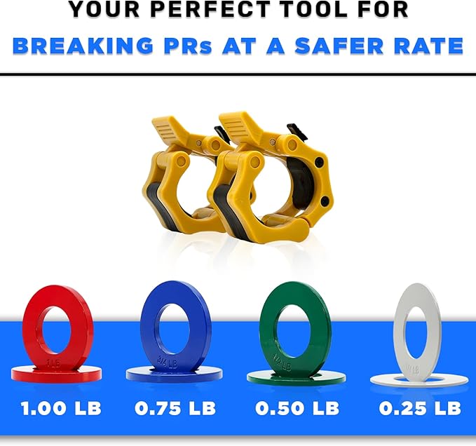 – Olympic Fractional Weight Plate & Barbell Collar 0.25 LBs, 0.50 LBs, 0.75 LBs, 1 LBs,