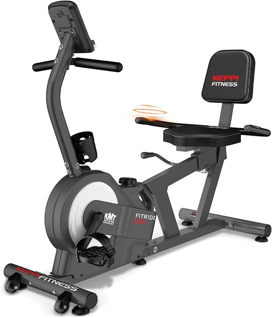 KeppiFitness Recumbent Exercise Bike, Recumbent Bike for Adults with Magnetic Resistance, Exercise Bike for Home 380LB Capacity, Cardio Stationary Bikes for Seniors with Pulse Sensor