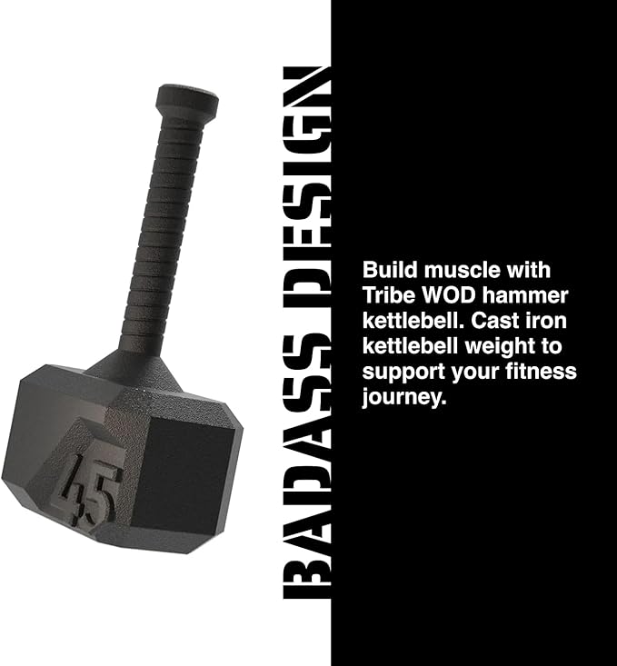 Tribe WOD Hammer Kettlebell 15-70lb + Adjustable