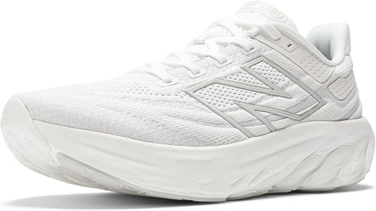 New Balance Men's M1080W13 Running Shoe, White/Light Silver Metallic, 9 X-Wide