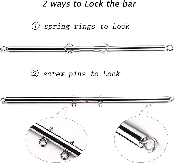 Sovyime 2pcs Silver Portable Restore Spreader Bar 4pcs Fur