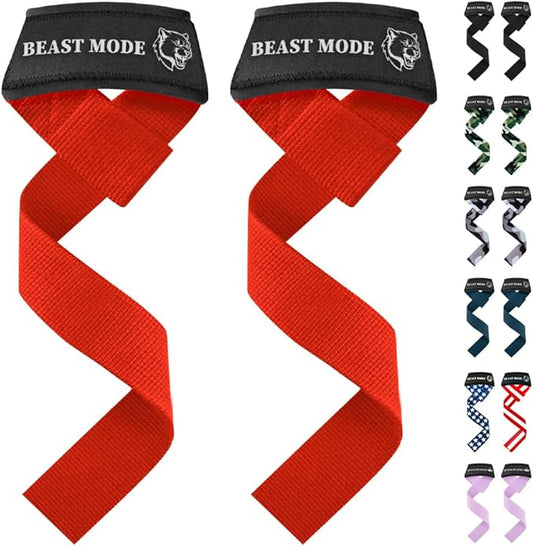 TECEUM Wrist Lifting Straps with Neoprene Padding Support – Heavy Duty Wrist Workout Straps For Men and Women – Ideal for Powerlifting, Strength Training, Bodybuilding