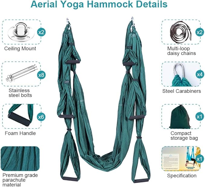 Aerial Yoga Swing Set Trapeze Yoga Hammock Kit