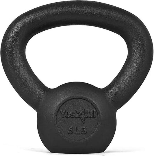 Yes4All Kettlebell Adjustable/Cast Iron/Protective Base Solid Smooth