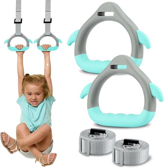 JIANWEI Gymnastics Rings for Kids Home Exercise 40KG