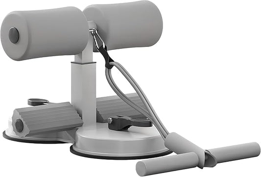 Sit Up Bar Foot Holder Heigh Adjustable - Sit Up Assistance Device with 2 Strong Suction Cups - Essential Ab Workouts & Core Exercise Equipment for Home Workouts
