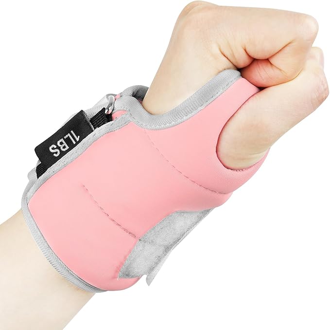 Wrist Weights with Thumb Loops Lock for Women Men Kids 1 Pair 2 3 4 5 6 LBS Arm Weight Ankle Weights Weighted Gloves for Running Walking Jogging Physical Therapy Gym Workout Cardio Exercises