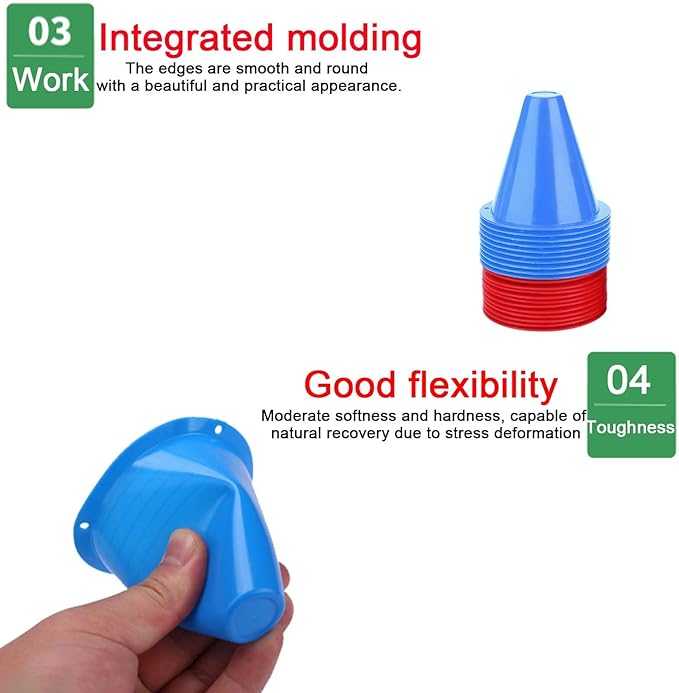 OUKENS Soccer Training Cone 10pcs Soccer