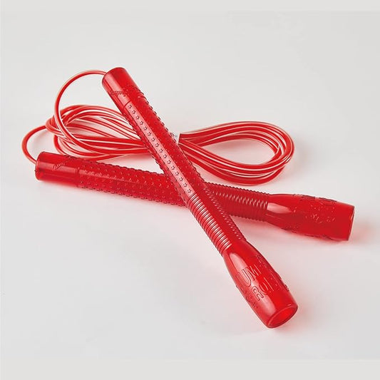 Exercise Jump Rope for Cardio, Boxing, CrossFit - Adjustable Skipping Rope for Men and Women, Lightweight, Tangle Free, Made in Korea(Crystal Gold Jumprope, UA-430)