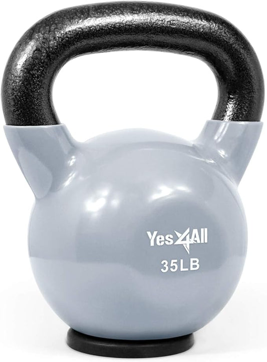 Yes4All Kettlebells Rubber Base (10-65 lbs)