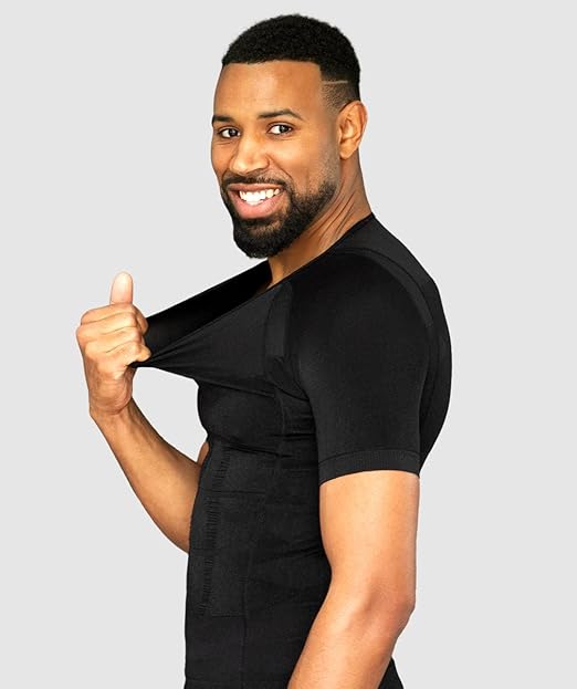Men's Posture Corrector T-shirt | Anti Back Pain | Straightens Back and Shoulders | Compression | Undershirt | Short sleeves