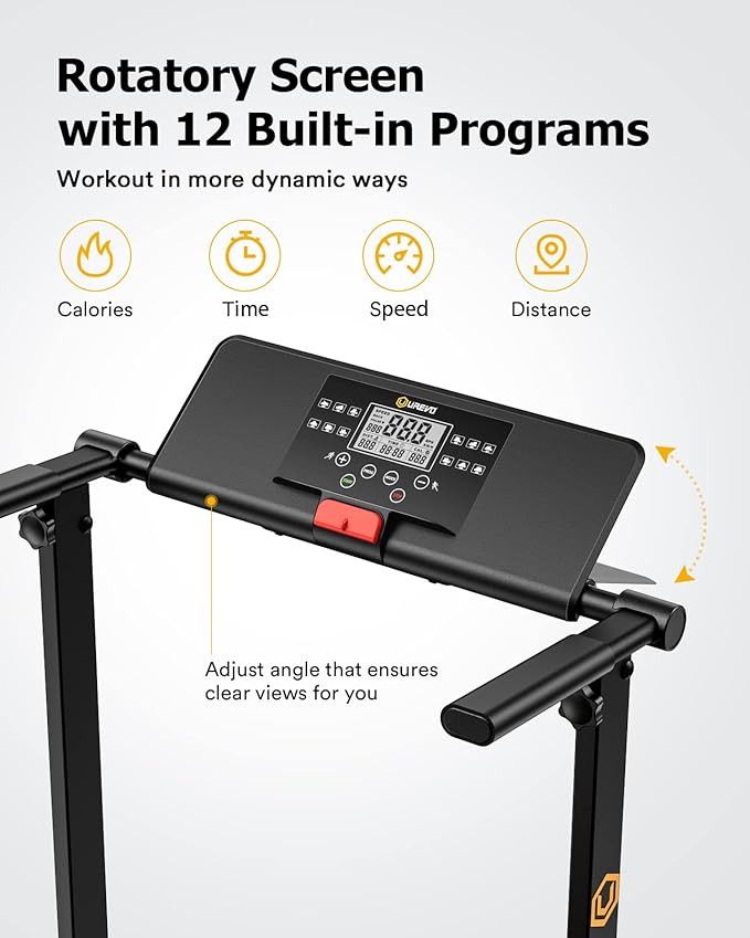 UREVO Walking Pad Treadmills for Home Office, Under Desk Compact Design Treadmill Portable Walking Pad Treadmill with Remote Control, LED Display