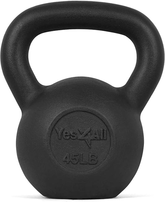 Yes4All Kettlebell Adjustable/Cast Iron/Protective Base Solid Smooth