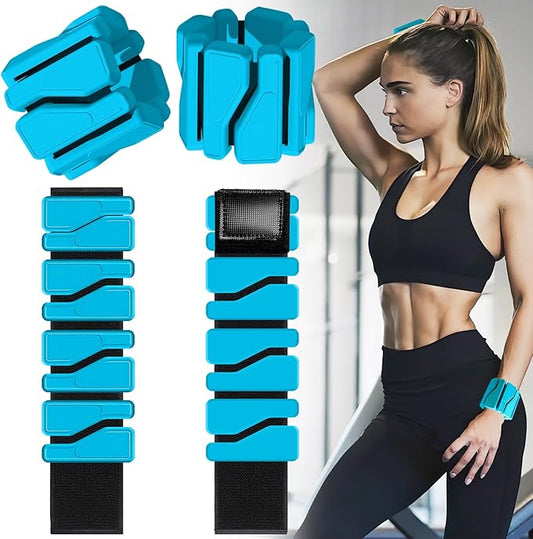 Wrist and Ankle Weights for Women Men, Wearable Strong Arm & Leg Weights Set of 2 (1Lb Each), Adjustable Ankle Weights for Home Gym, Yoga, Walking, Running, Dance, Pilates, Cardio, Aerobics