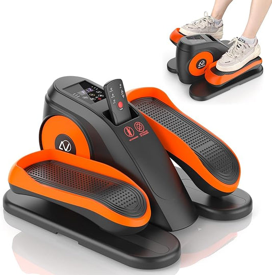 ANCHEER Under Desk Elliptical Machine, Electric Ellipse Leg Exerciser for Seniors with Remote Control, Quiet & Compact Pedal Exerciser, Manual & Auto Mode for Home and Office Use