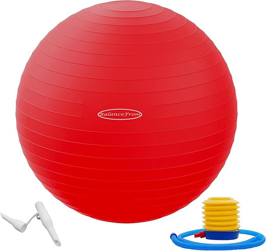 Anti-Burst and Slip Resistant Exercise Ball Yoga Ball 2,000-Pound Capacity,