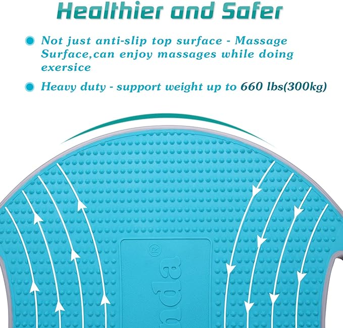 NALANDA Wobble Balance Board, Core Trainer for Balance Training and Exercising, Healthy Material Non-Skid TPE Bump Surface, Stability Board for Kids and Adults