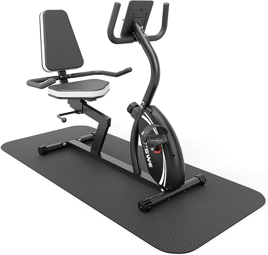 VANSWE Exercise Equipment Mat and Floor Protector for Treadmills, Exercise Bikes Home Gym Equipment 72”(L) × 31.5”(W) × 6mm Thick