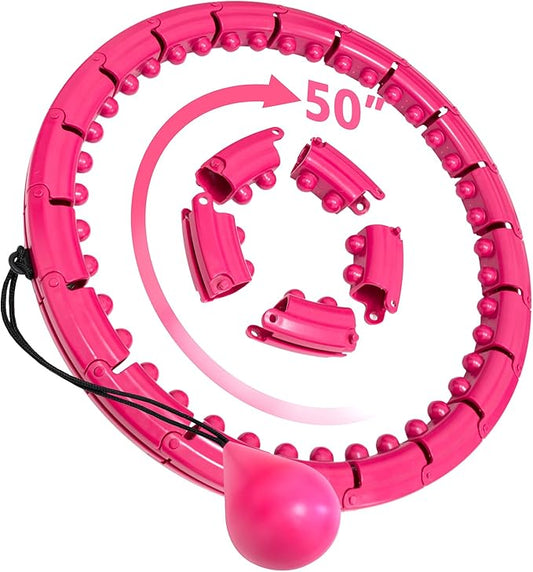 Brebon Weighted Hoola Exercise Fit Hoops Plus Size 2 in 1 Weight 24 Detachable
