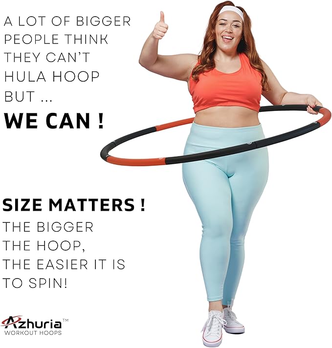 Weighted Hula Hoop Plus Size 3.2lb Weight, 43in Diameter