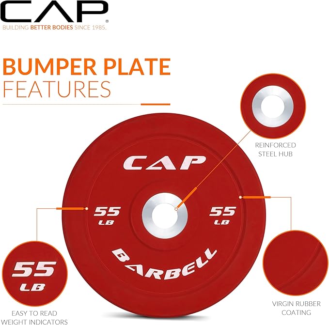 CAP Barbell Rubber Olympic Bumper Plate
