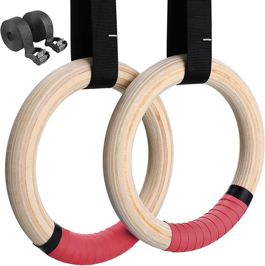 LIFERUN Gymnastics Rings 1100lbs with 16.7ft Long
