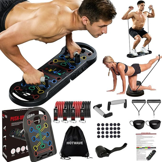 HOTWAVE Push Up Board Fitness 20 in 1 Push