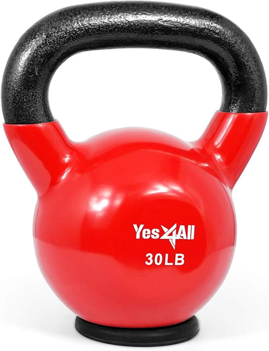 Yes4All Kettlebells Rubber Base (10-65 lbs)