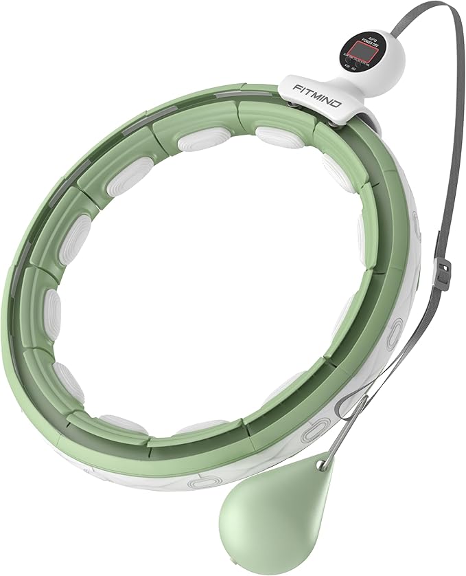 Upgraded Silent Hoop Weighted Workout Hoop for Weight Loss
