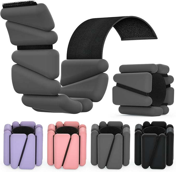 Wrist Weights, Ankle Weights for Women Men, Adjustable 2 (1LB (1LB Each)