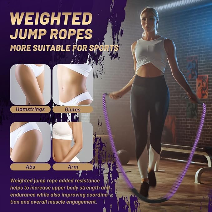 Weighted Jump Rope Workout Equipment for Women Adult