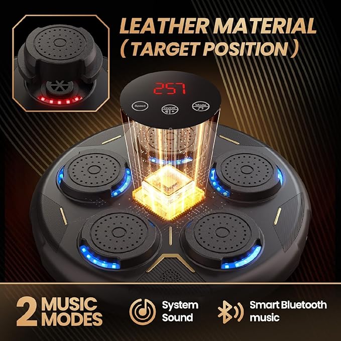 Music Boxing Machine, Boxing Machine with Beat Sync, Music Boxing for Adults and Kids, 9 Modes & 9 Speeds Includes Boxing Gloves