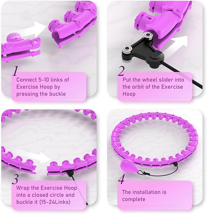 JKSHMYT Weighted Hula Circle Hoops for Adults Weight Loss 30 Detachable