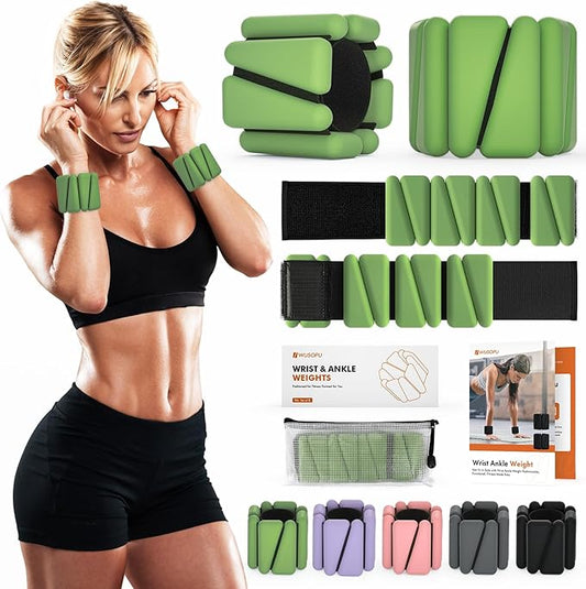 Wrist Weights, Ankle Weights for Women Men, Adjustable 2 (1LB (1LB Each)