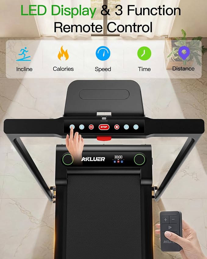 Walking Pad with Incline, Incline Treadmills for Home, 2.5 HP Under Desk Treadmill Small with Remote Control, Walking Pad Small Treadmill with LED Display