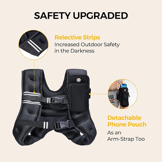 PACEARTH 4lb Black Weight Vests
