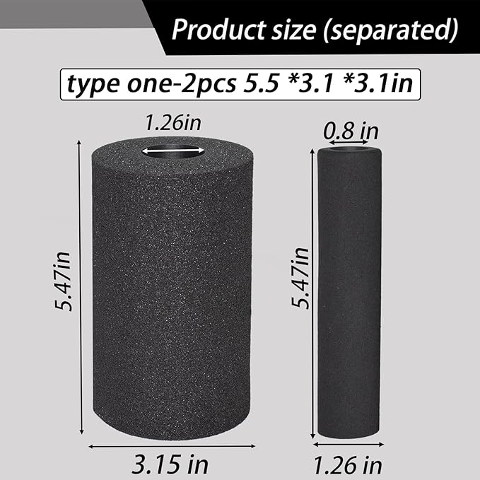 Foot Foam Pads Roller (5.5 * 3.1 * 3.1in), Marcy Olympic Weight Bench Foam for Inversion Table,Sit Ups,Leg Curl Press Attachment Extension (Black)