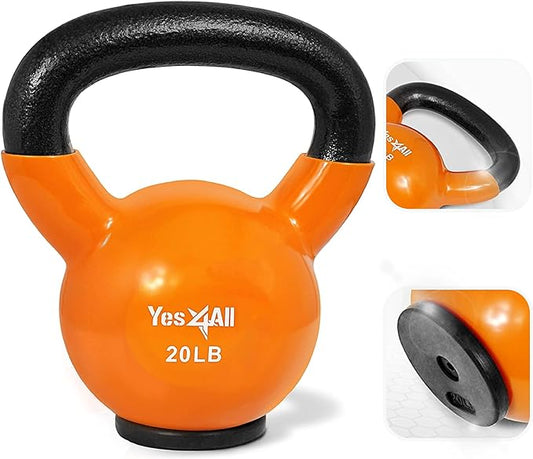 Yes4All Kettlebells Rubber Base (10-65 lbs)